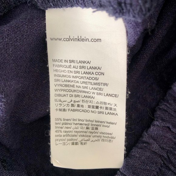 Calvin Klein Linen Blend Cropped Pants - Picture 7 of 7